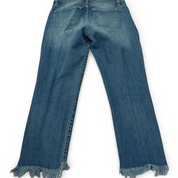 Stylish KanCan Size 28/9 Blue Cropped Frayed Hem Women Jeans - Picture 7 of 8